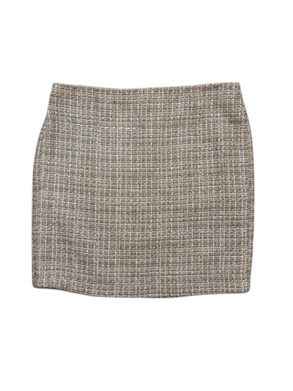 Willi Smith Tweed Mini Skirt - Cream & Tan Size 4